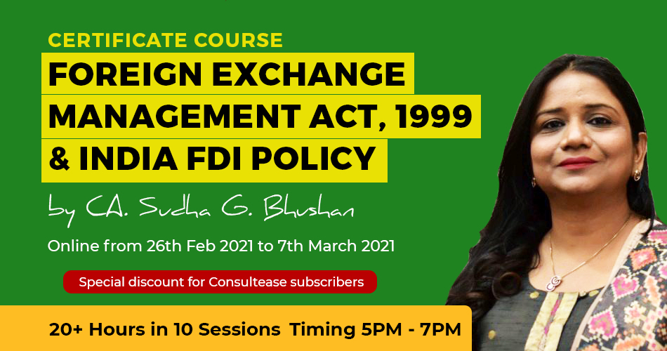 Comprehensive Course on Foreign Exchange Management Act 